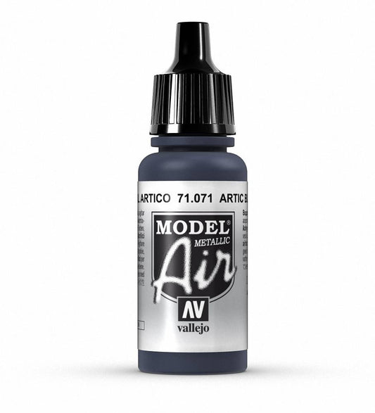 Vallejo Model Air Model Air - Artic Blue (Metallic) airbrush acrylic paint dropper bottle
