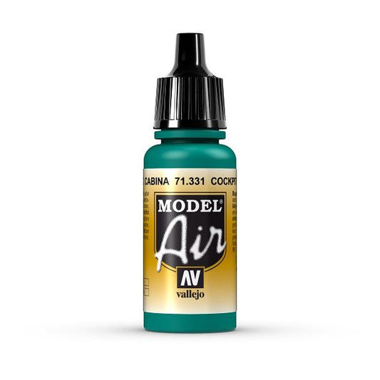 Vallejo Model Air Model Air - Cockpit Emerald Green Faded airbrush acrylic paint dropper bottle