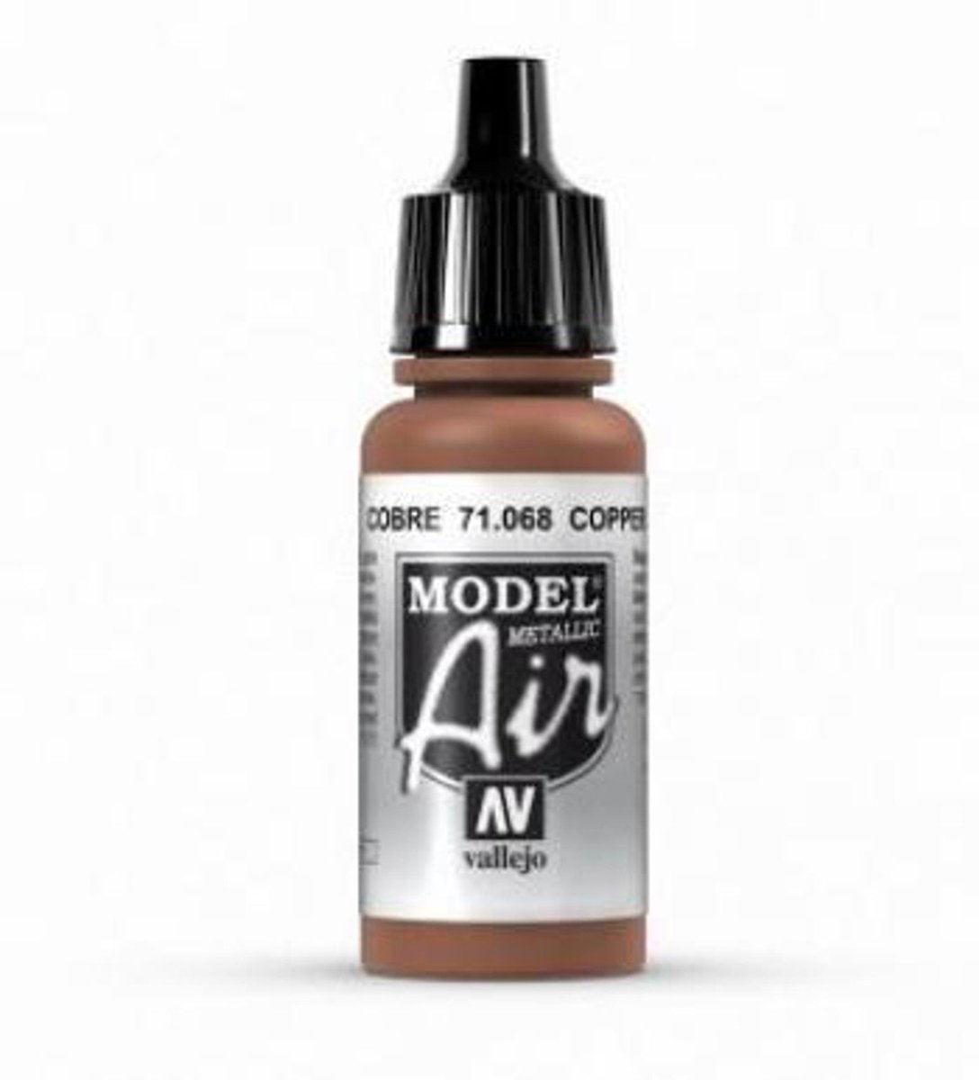 Vallejo Model Air Model Air - Copper (Metallic) airbrush acrylic paint dropper bottle