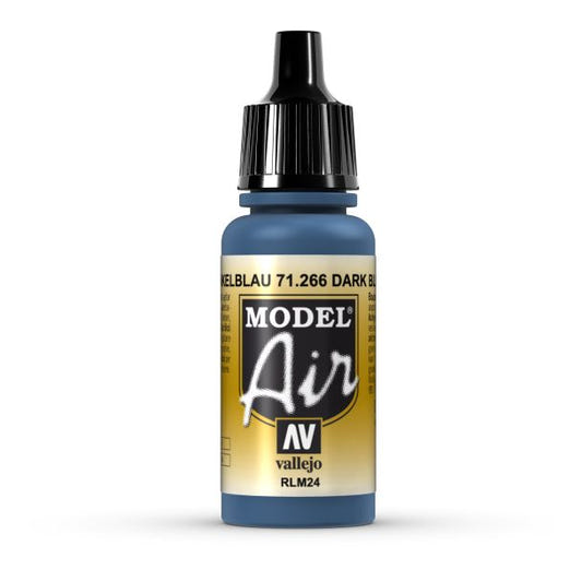 Vallejo Model Air Model Air - Dark Blue RLM24 airbrush acrylic paint dropper bottle