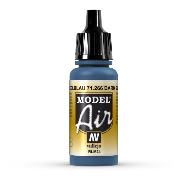 Vallejo Model Air Model Air - Dark Blue RLM24 airbrush acrylic paint dropper bottle