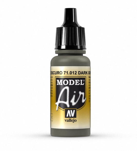 Vallejo Model Air Model Air - Dark Green airbrush acrylic paint dropper bottle