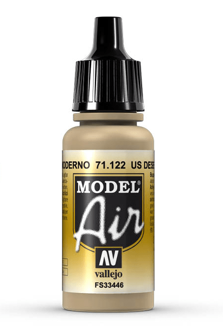 Vallejo Model Air Model Air - Desert Tan airbrush acrylic paint dropper bottle