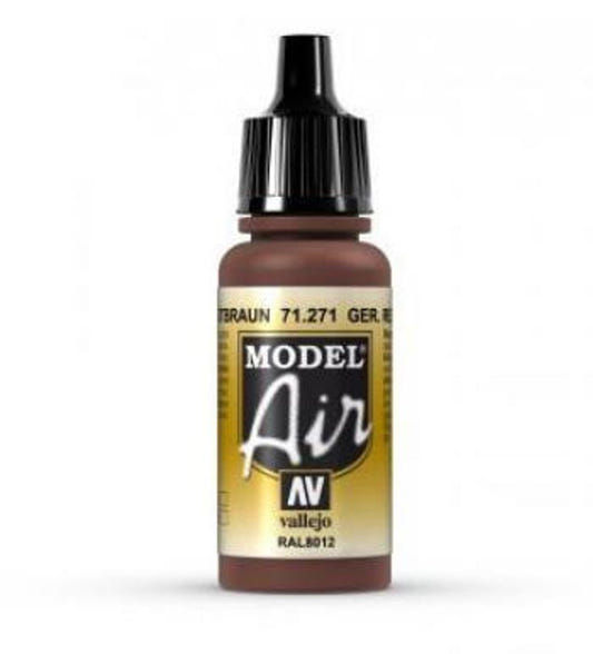 Vallejo Model Air Model Air - German Red Brown airbrush acrylic paint dropper bottle