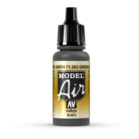 Vallejo Model Air Model Air - Green RLM72 airbrush acrylic paint dropper bottle