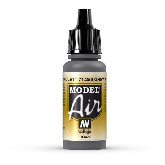 Vallejo Model Air Model Air - Grey Violet RLM75 airbrush acrylic paint dropper bottle
