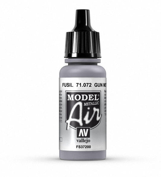 Vallejo Model Air Model Air - Gun (Metallic) airbrush acrylic paint dropper bottle