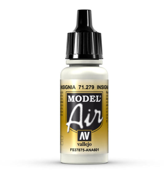Vallejo Model Air Model Air - Insignia White airbrush acrylic paint dropper bottle