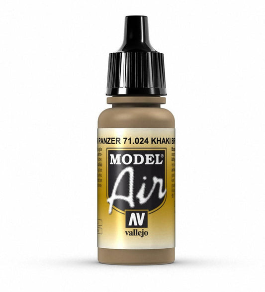 Vallejo Model Air Model Air - Khaki Brown airbrush acrylic paint dropper bottle