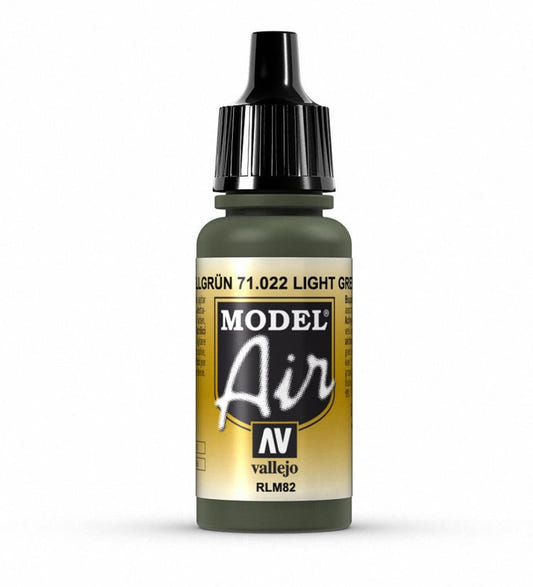 Vallejo Model Air Model Air - Light Green airbrush acrylic paint dropper bottle