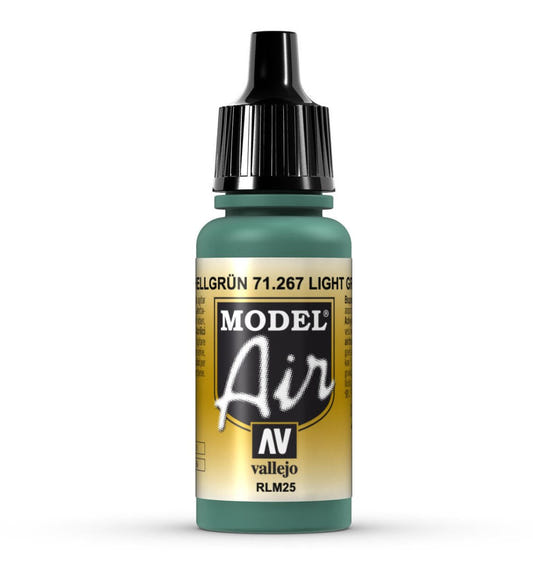 Vallejo Model Air Model Air - Light Green RLM25 airbrush acrylic paint dropper bottle
