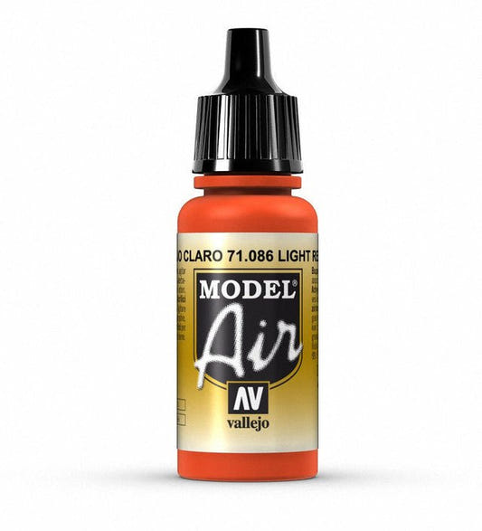 Vallejo Model Air Model Air - Light Red airbrush acrylic paint dropper bottle