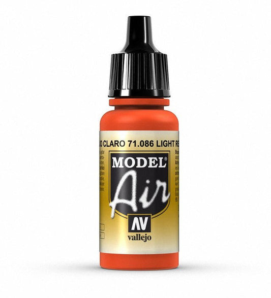 Vallejo Model Air Model Air - Light Red airbrush acrylic paint dropper bottle