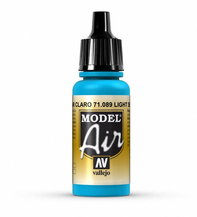Vallejo Model Air Model Air - Light Sea Blue airbrush acrylic paint dropper bottle