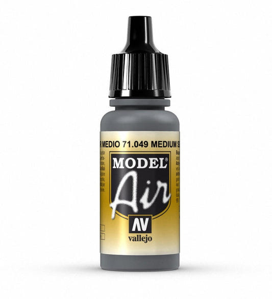 Vallejo Model Air Model Air - Medium Sea Grey airbrush acrylic paint dropper bottle