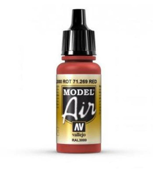 Vallejo Model Air Model Air - Red airbrush acrylic paint dropper bottle