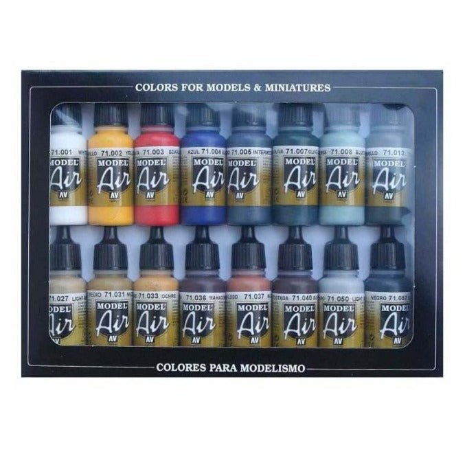 Vallejo Model Air Set - Basic Colours paint set