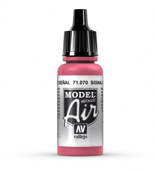 Vallejo Model Air Model Air - Signal Red (Metallic) airbrush acrylic paint dropper bottle