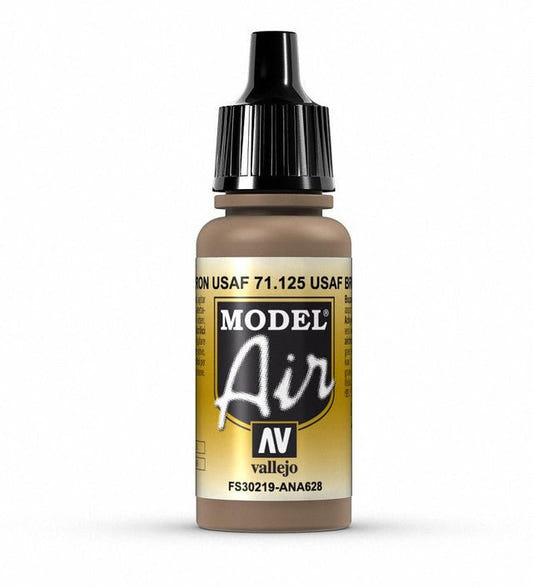 Vallejo Model Air Model Air - USAF Brown airbrush acrylic paint dropper bottle