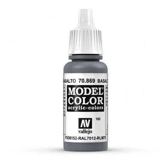 Vallejo Model Color Model Color - Basalt Grey matt acrylic paint dropper bottle