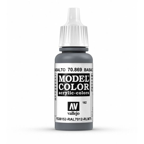 Vallejo Model Color Model Color - Basalt Grey matt acrylic paint dropper bottle
