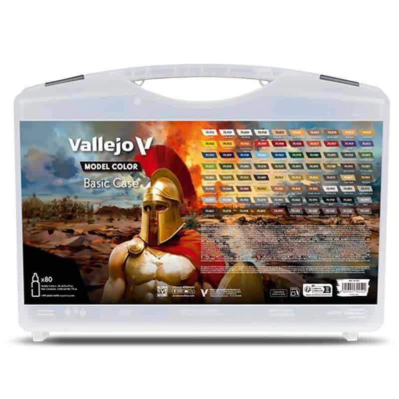 Vallejo Model Color Model Color Basic Case (x80) matt acrylic paint dropper bottle