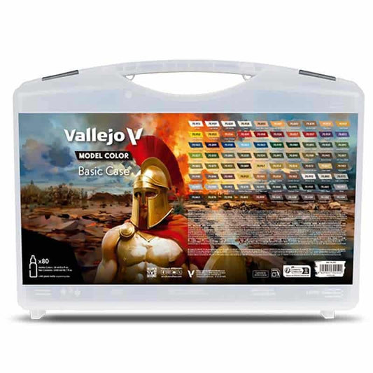 Vallejo Model Color Model Color Basic Case (x80) matt acrylic paint dropper bottle