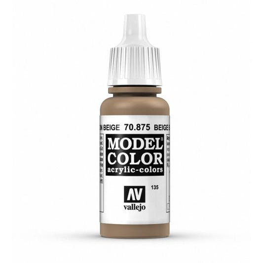 Vallejo Model Color Model Color - Beige Brown matt acrylic paint dropper bottle