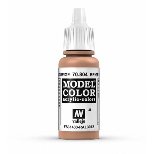 Vallejo Model Color Model Color - Beige Red matt acrylic paint dropper bottle