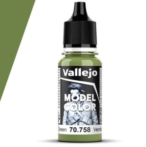 Vallejo Model Color Model Color - Bright Green matt acrylic paint dropper bottle