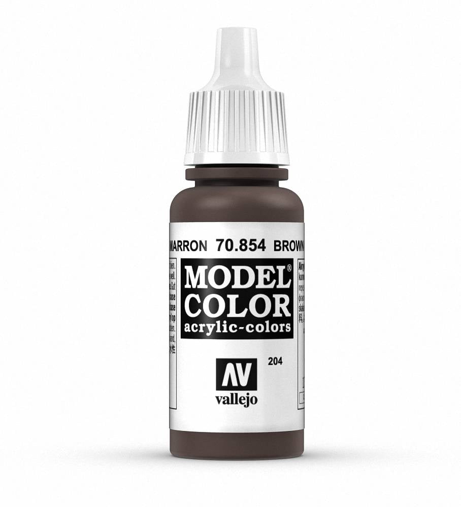 Vallejo Model Color Model Color - Brown Glaze matt acrylic paint dropper bottle
