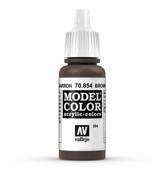 Vallejo Model Color Model Color - Brown Glaze matt acrylic paint dropper bottle