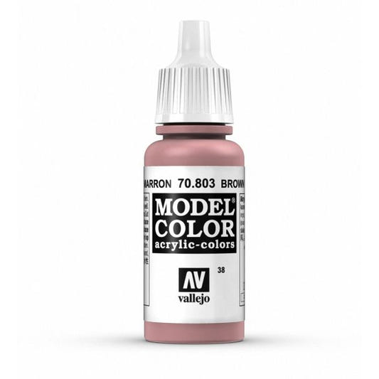 Vallejo Model Color Model Color - Brown Rose matt acrylic paint dropper bottle