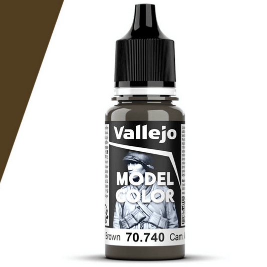 Vallejo Model Color Model Color - Cam. Middle Brown matt acrylic paint dropper bottle