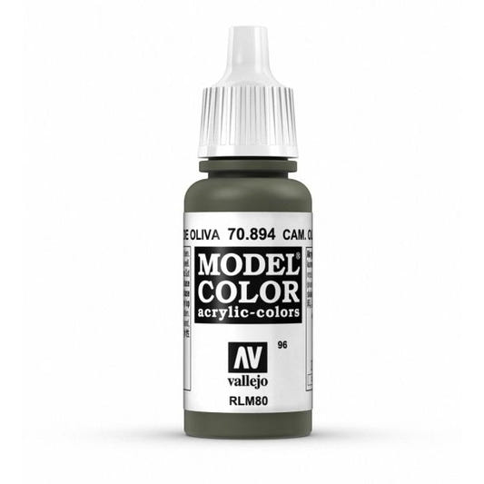 Vallejo Model Color Model Color - Cam Olive Green matt acrylic paint dropper bottle