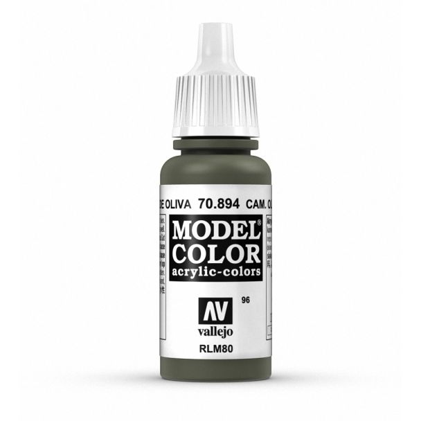 Vallejo Model Color Model Color - Cam Olive Green matt acrylic paint dropper bottle