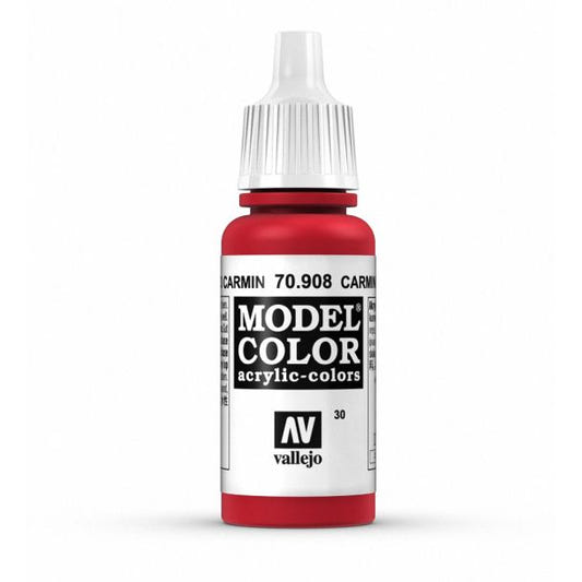 Vallejo Model Color Model Color - Carmine Red matt acrylic paint dropper bottle
