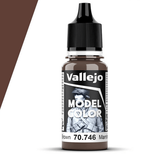 Vallejo Model Color Model Color - Chestnut Brown matt acrylic paint dropper bottle