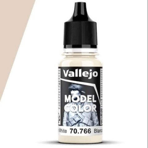 Vallejo Model Color Model Color - Cream White matt acrylic paint dropper bottle