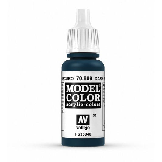 Vallejo Model Color Model Color - Dark Prussian Blue matt acrylic paint dropper bottle