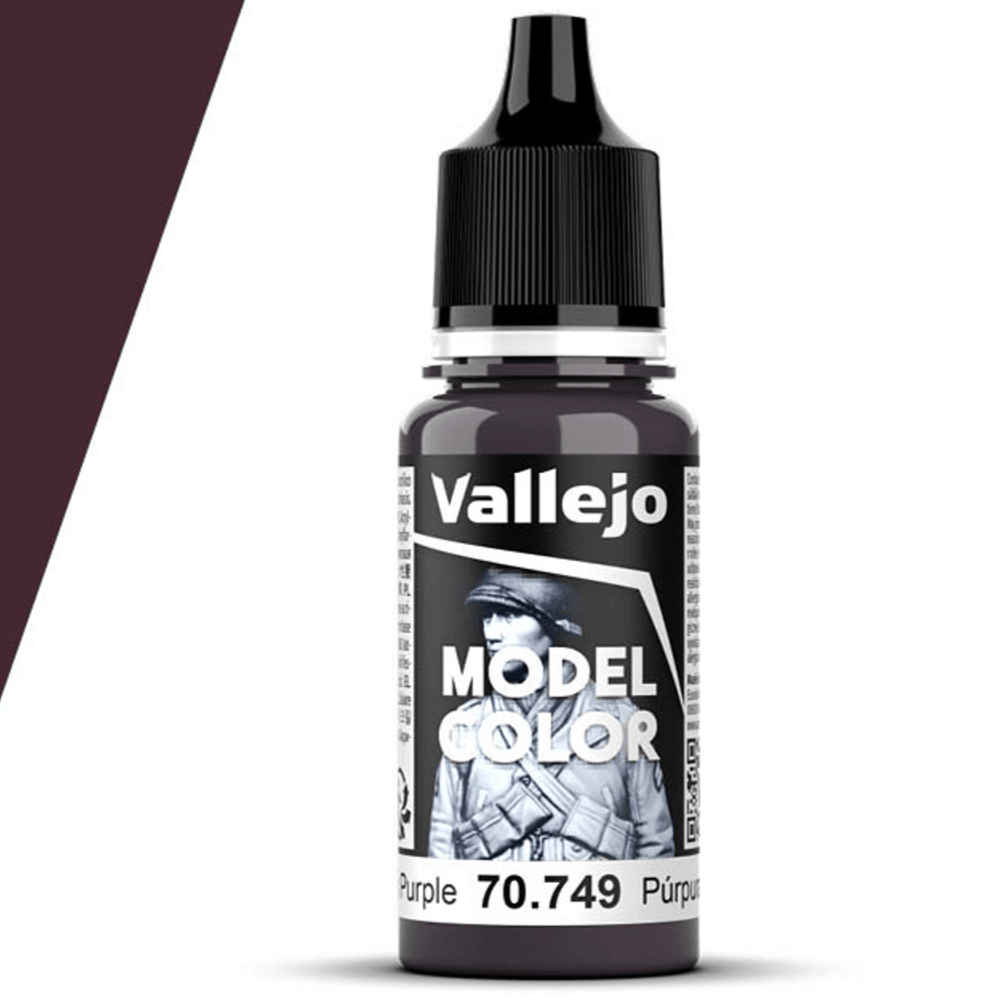 Vallejo Model Color Model Color - Dark Purple matt acrylic paint dropper bottle