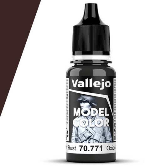 Vallejo Model Color Model Color - Dark Rust matt acrylic paint dropper bottle