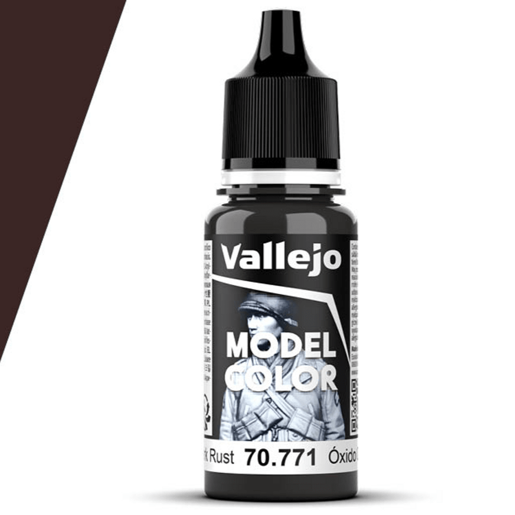 Vallejo Model Color Model Color - Dark Rust matt acrylic paint dropper bottle