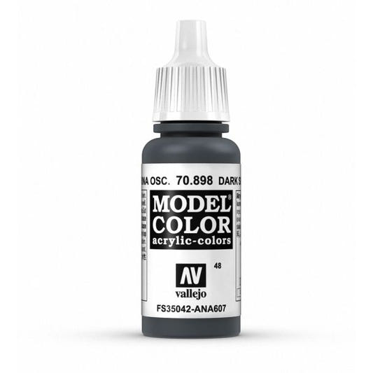 Vallejo Model Color Model Color - Dark Sea Blue matt acrylic paint dropper bottle