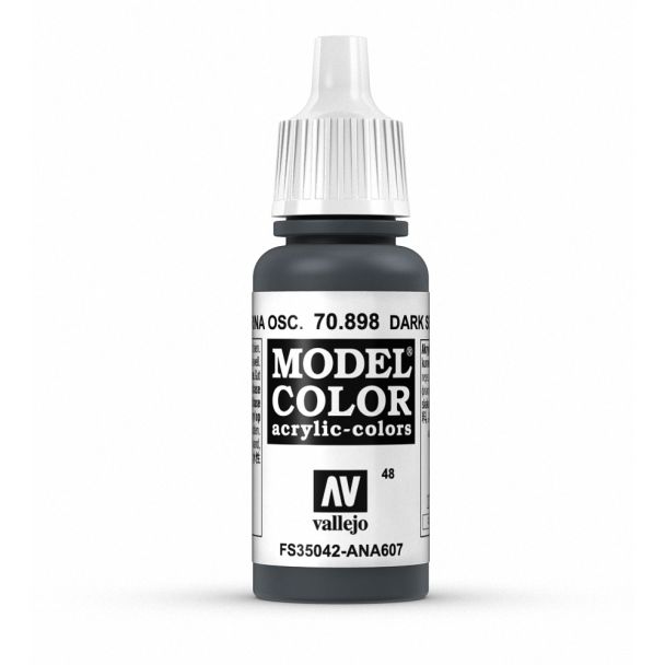 Vallejo Model Color Model Color - Dark Sea Blue matt acrylic paint dropper bottle