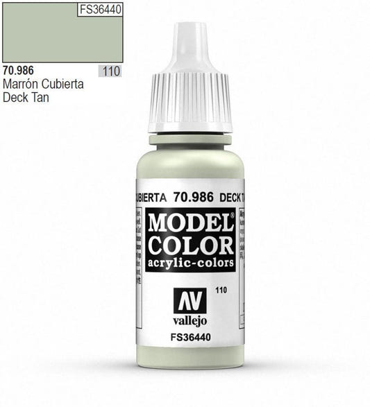 Vallejo Model Color Model Color - Deck Tan matt acrylic paint dropper bottle
