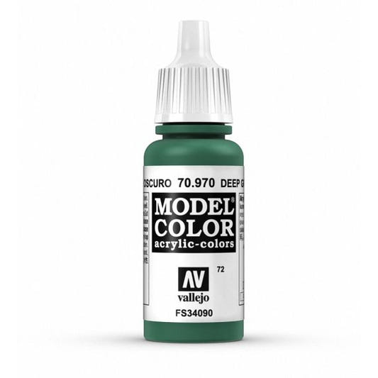 Vallejo Model Color Model Color - Deep Green matt acrylic paint dropper bottle