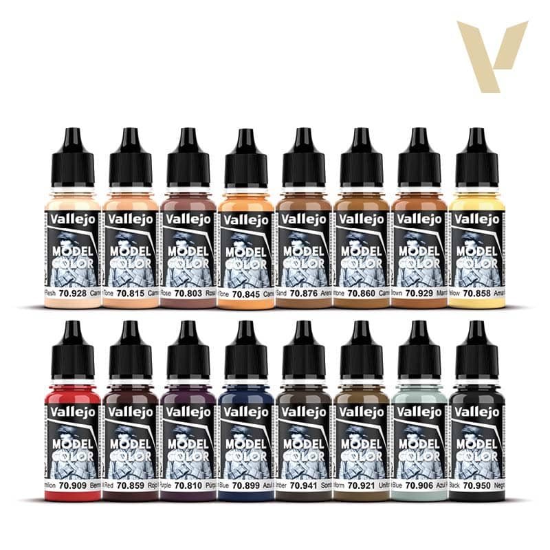 Vallejo Model Color Face & Skin Tones Set (x16) - Loaded Dice
