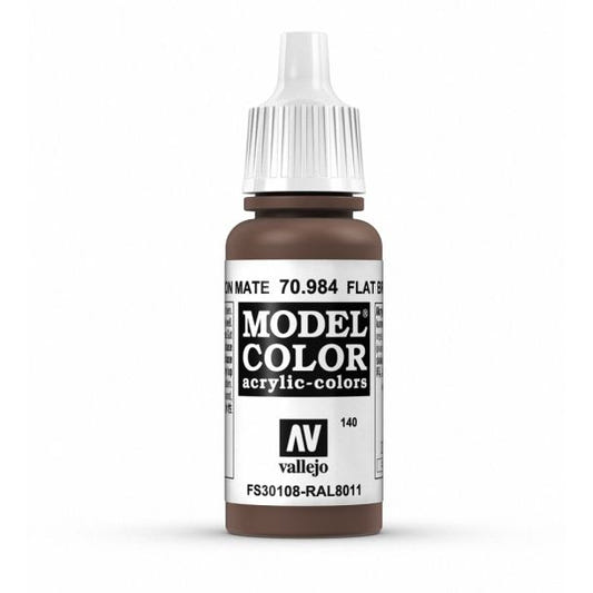 Vallejo Model Color Model Color - Flat Brown matt acrylic paint dropper bottle