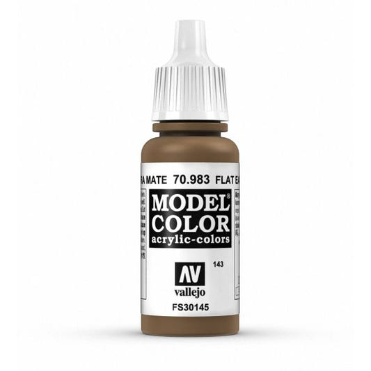 Vallejo Model Color Model Color - Flat Earth matt acrylic paint dropper bottle
